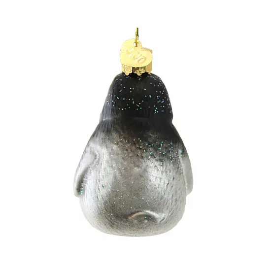 Old World Christmas 3.0 Inch Sitting Penguin Chick Tree Ornament , Ornament Birds Snow Ice Black {3}