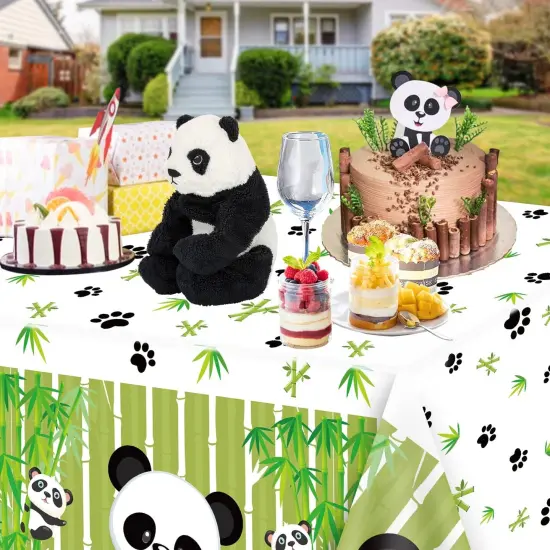 4 Pack Panda Theme Tablecloths {5}