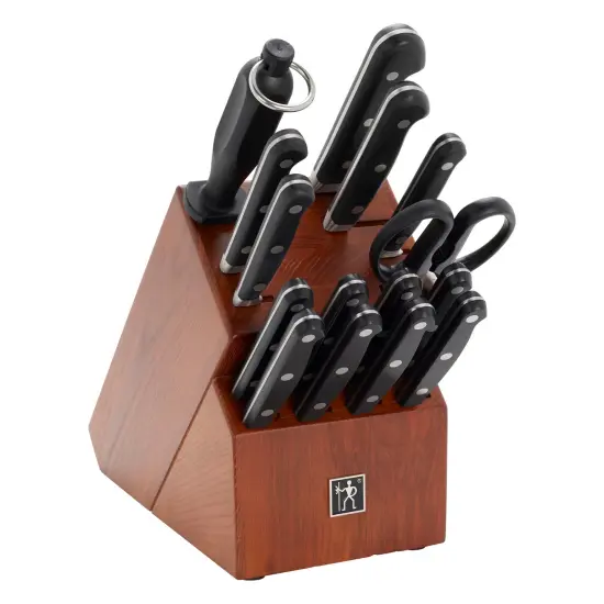 HENCKELS Classic Precision 16-Piece Kitchen Knife Set with Block, Chef Knife, Steak Knife Set {1}
