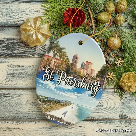 St. Petersburg Christmas Ornament, Florida's Gulf Coast City Souvenir and Decor {2}