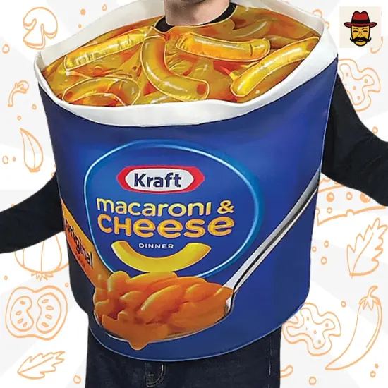 Mac And Cheese Cup Adult Costume Funny Food Halloween Tunic With Headpiece {5}