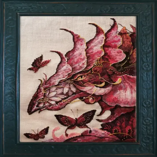Flowers Dragon 211-P017 K Counted Cross Stitch Kit {1}
