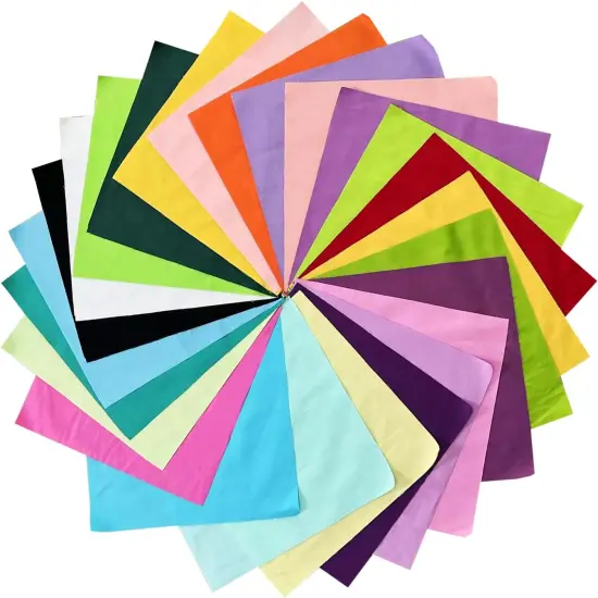 50PCS 10 x 10 inch Solid 100% Cotton Fat Quarters Precut Fabric for Sewing {5}