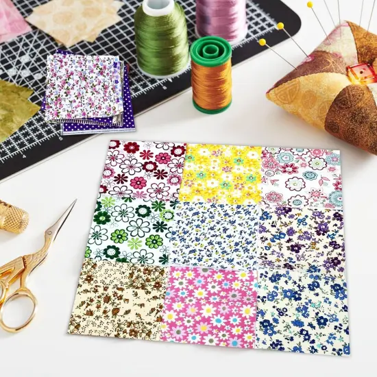 150 Pcs 4 x 4 Inch Cotton Craft Pre-Cut Fabric Bundle Squares {4}