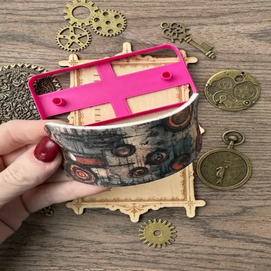 Steampunk Rectangle | Hair Barrette | Hair Pin Clay Cutter Set {2}