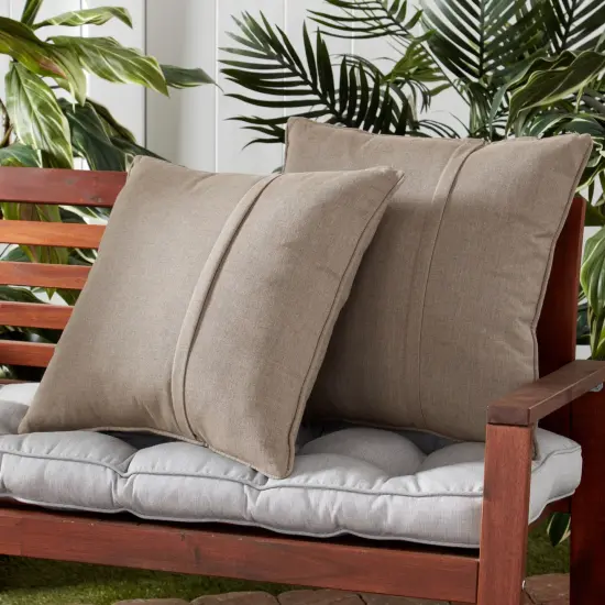 Sunbrella 20 in. Square Outdoor Throw Pillow (2-Pack) Slate {6}