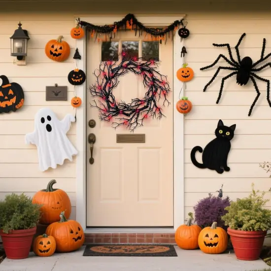 Halloween Black Branch Wreath {2}