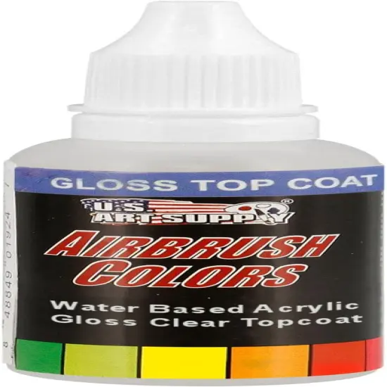 Clear Gloss Topcoat, Acrylic Airbrush Paint, 1 oz. {1}