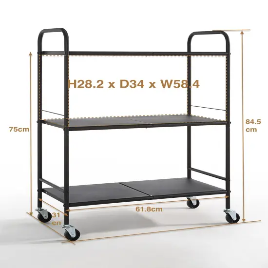 Metal Rolling Organizer Utility Craft Cart White {9}