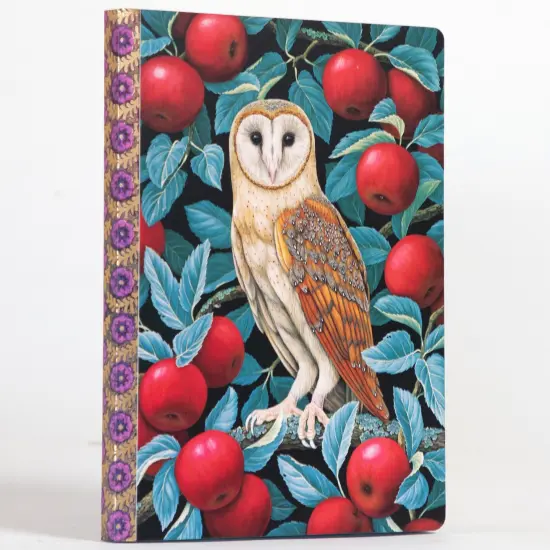 eeBoo Piece & Love: Barn Owl Gilded Journal - Hardcover Adult Diary Book, Journaling & Sketching, 112 Dotted & Lined Pages, 81lb Acid-Free Paper {1}