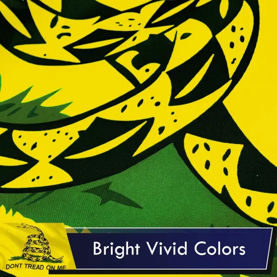 Gadsden (Dont Tread On Me) Flag 75D Printed Polyester 3x5 Ft {3}