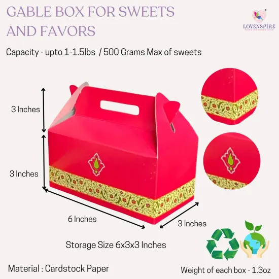 Bulk Gable Boxes Party Favor Treat Boxes Paper Gift Box for Birthday Party Goodie Gift Boxes for Wedding Housewarming Christmas Candy Boxes with Handle Paper {4}
