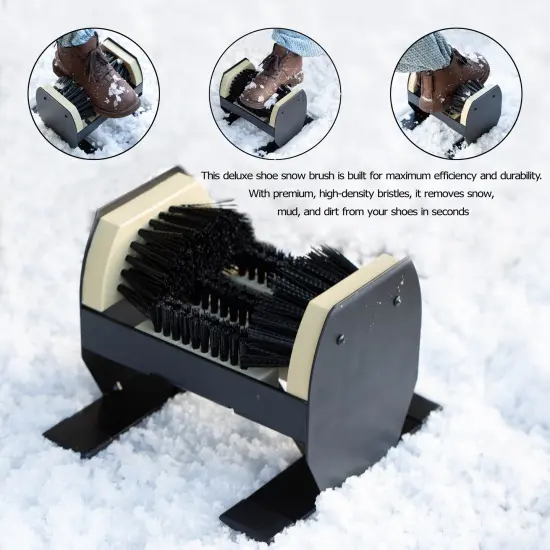 Gardenised Shoe Cleaner and Boot Scraper, Portable or Floor-Mounted Scrubbing Brush for Indoor and Outdoor Use, All Weather Boot Cleaner - Removes Mud, Snow and Sand {5}