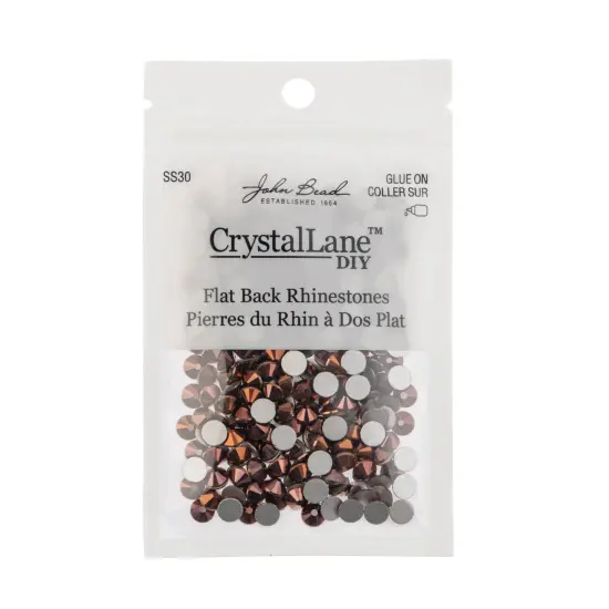 Crystal Lane DIY SS30 Glass Flatback Rhinestones, 288pcs Metallic Rose Gold {3}