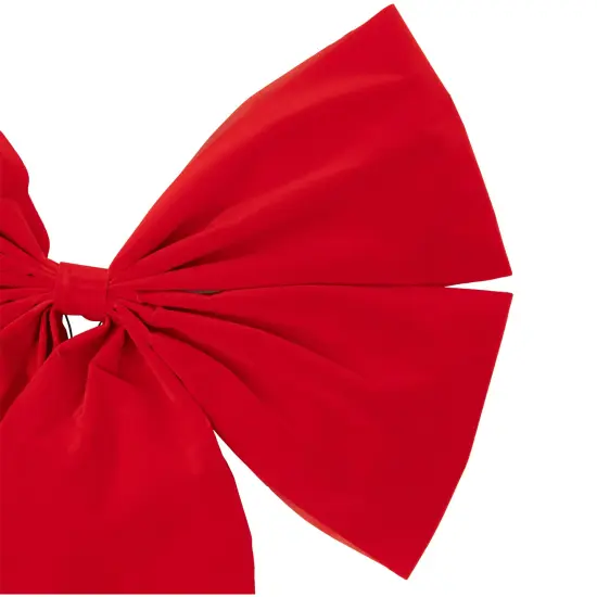 Northlight 4-Loop Velveteen Christmas Bow Decoration - 18" x 30" - Red {6}
