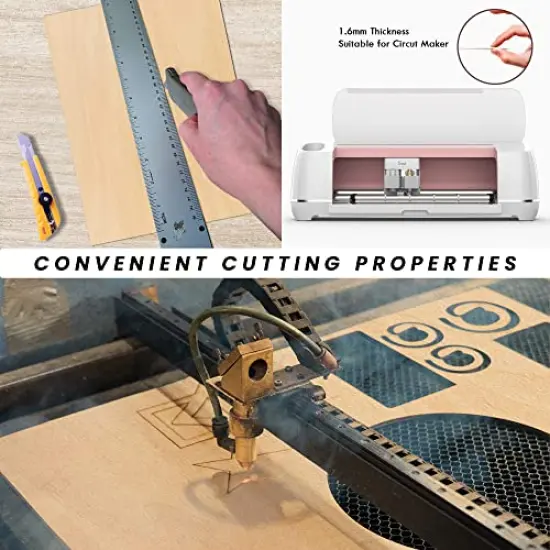 PlankKers Basswood Sheets 12"x8"x1/16 (6 Pack)- Thin Balsa Wood Sheets for Craft, Laser, Wood Burning, DIY Projects- Unfinished Plywood Sheets with Smooth Surfaces Can Be Cut and Painted to Any Shape {5}