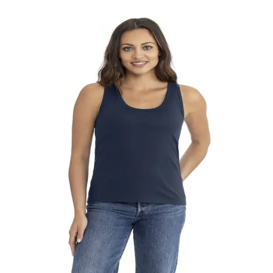 Next Level Apparel&reg; Ladies' Cotton Tank Soft and Stylish STONEWASH DENIM {4}