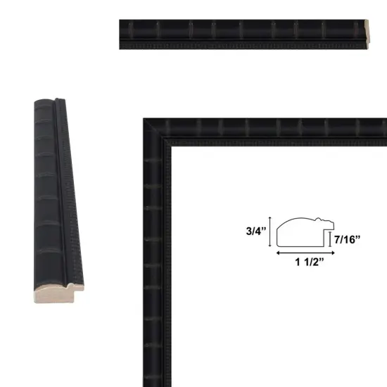 Boho Black Bamboo Wood Picture Frame 20x28 frame {5}
