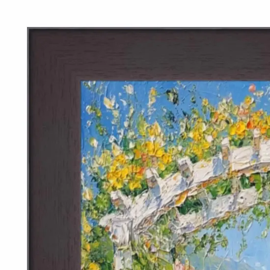 Flat Coffee Bean Wood Grain Picture Frame 16x16 frame {2}