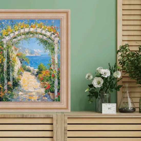 Scoop Silver Gold Leaf Wash Picture Frame 28x40 frame {4}