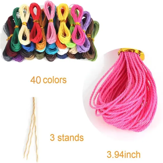 1mm 437 Yards Waxed Polyester Cord Wax Cotton String for Bracelet Making Waxed Thread for DIY Jewelry Making {3}