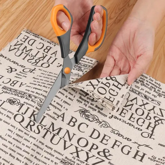 Titanium Scissors, Premium 8.6&rdquo; All Purpose Scissors, Ultra Sharp Stainless Steel Blades, Comfortable Grip, Great for Craft, Office, School and Everyday Use, Black/orange {2}