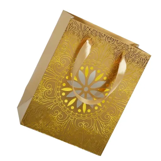 Chic Medallion Euro Totes 11 3/4'' x 4 3/4'' x 15 3/4'' for Retail Displays Gold {4}