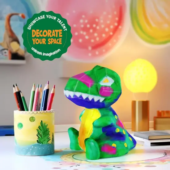 Paint Your Own Dinosaur Lamp Kit, Art Supplies Arts & Crafts Kit, Painting kit for Kids {4}