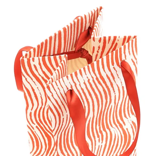 Wine Gift Bags - Set of 5, 14 X 4.5 Inch Red {4}