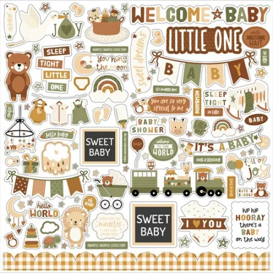 Echo Park Special Delivery Baby 12 x 12 Cardstock Element Stickers {1}