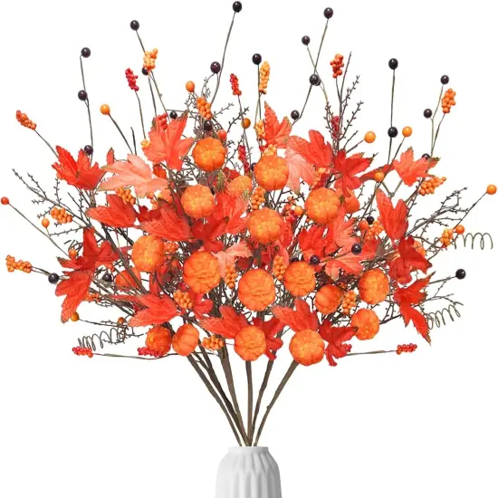 6PCS Artificial Fall Berry Stems Table Centerpiece {1}