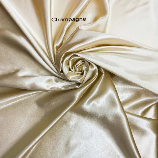 1 Yard Champagne Crepe Satin Fabric Smooth Drapey Material for Gowns Costumes and Luxe Crafts 58 Inch Width {1}