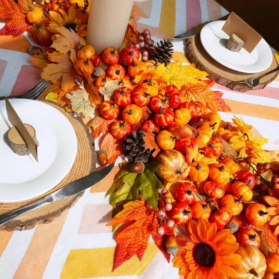 64 Pcs Mini Fall Artificial Harvest Table D&eacute;cor {3}