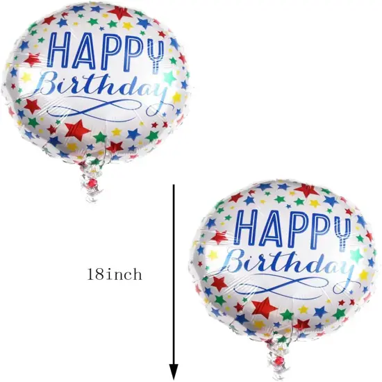 Star and Circle Mylar Foil Balloon {5}
