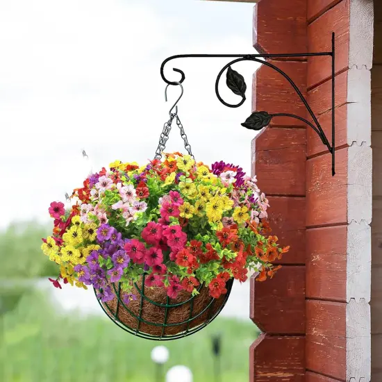 Artificial Summer Bouquets Faux Plants Flowers for Outdoors UV Resistant Fake Plants Flowers {4}