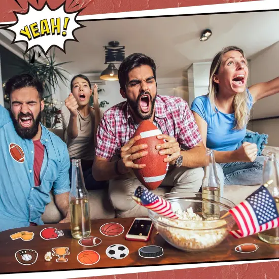 200 Pcs Sport Stickers Bulk for Water Bottles Vinyl Waterproof Mixed Balls Stickers Sports Sport Ball Stickers for Sports Party Favors Birthday Supplies {5}