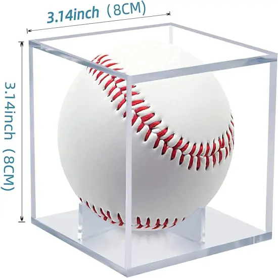 24 Pack Baseball Display Case, UV Protected Acrylic Boxes for Display,Clear Display Case Baseball Cube Memorabilia Showcase Autograph Ball Protector&hellip; {2}