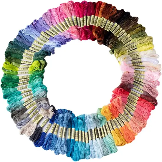 Friendship Bracelet String 50 Skeins Rainbow Color Embroidery Floss {1}