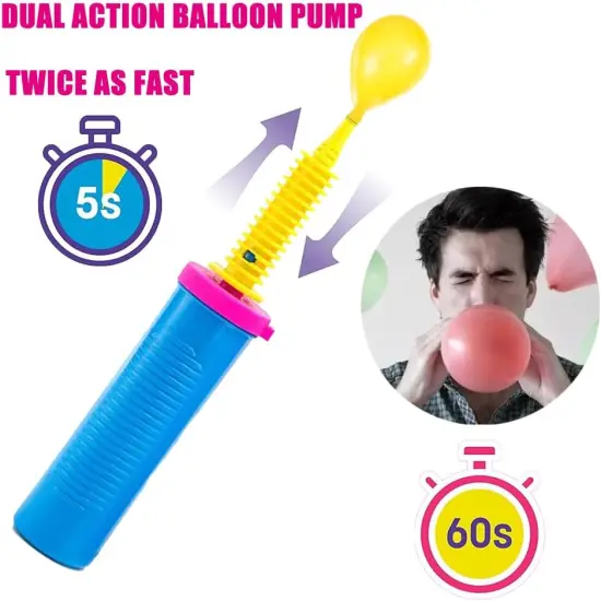 Balloon Pump Hand Held Two-Way Dual Action -Balloon Inflator Pump -Air Pump for Balloons {3}