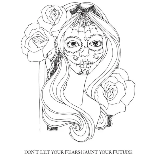 Prima Catrina Bloom Cling Rubber Stamps, 8"x6" 655350980290 {1}