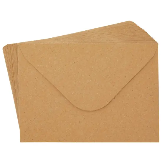 Kraft Paper Invitation Envelopes 4x6 for Special Occasions, Such As Wedding, Baby Shower, Thank You Cards, Special Occasions - A6 V Flap Brown Envelopes (50 Pack) {7}