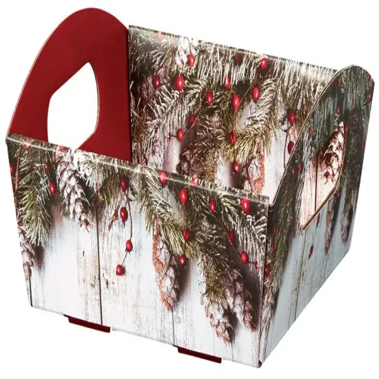 Pack/6: Rustic Winter Presentation Trays - 8-1/4 x 7-1/2 x 2-1/2" {1}