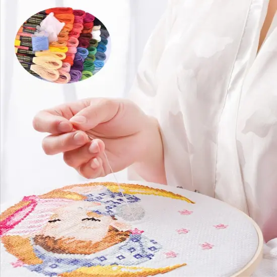 Embroidery Floss Friendship Bracelet String Cross Stitch Threads with DMC Color Numbers, 6 Strands 8.75 Yard (200 skeins) {3}