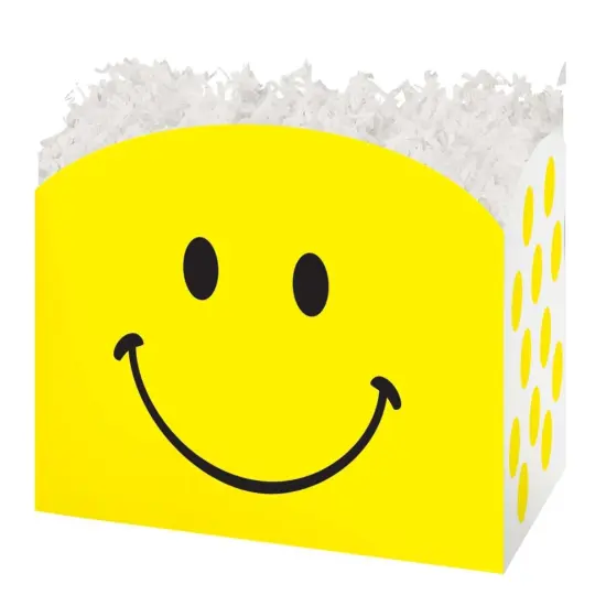 Pack/6: Smiley Basket Box - 6-3/4 x 4 x 5" {1}