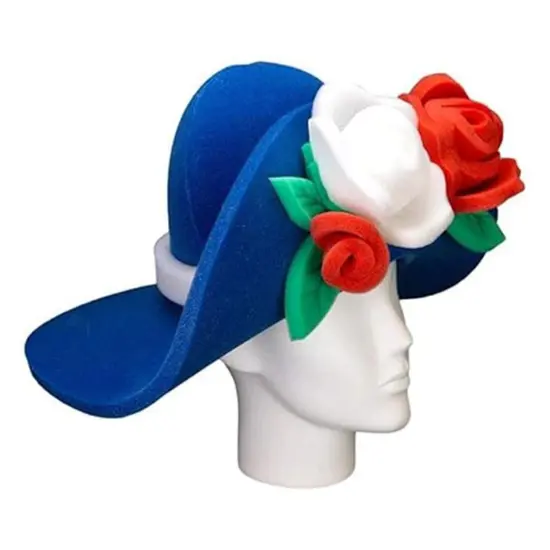 USA Roses Lady Hat Elegant & Patriotic Party Accessory {3}