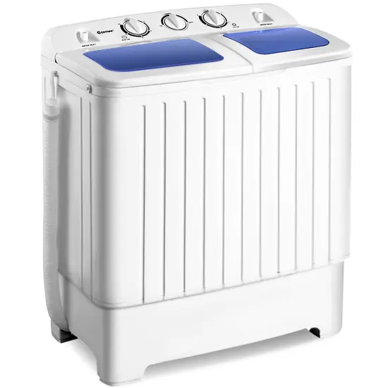 Costway 17.6 lb Portable Mini Compact Twin TubWashing Machine Washer Spin Dryer {1}