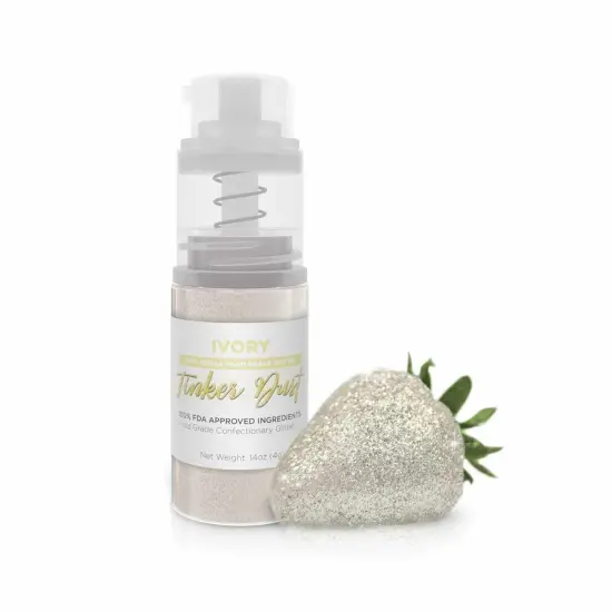 Bakell - Ivory Tinker Dust Edible Glitter (4g, 1x Spray Pump) for Food, Desserts, and Beverages! {1}