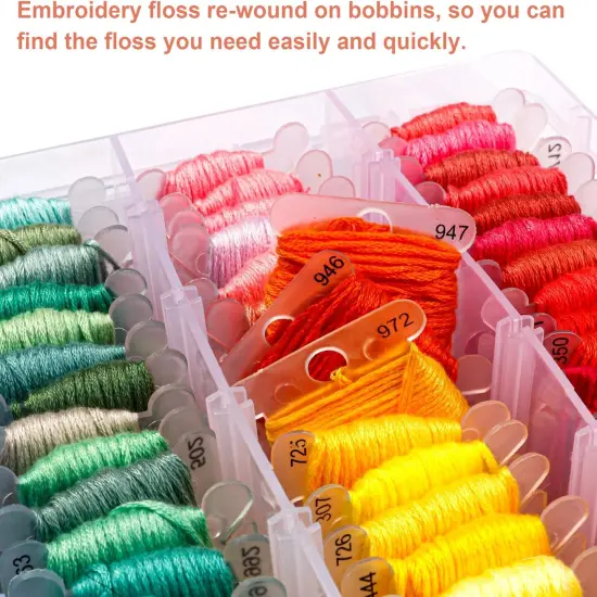 Embroidery Floss Kit, 364 Pack Embroidery Cross Stitch Kit with 200 Colors Friendship Bracelets Floss and Cross Stitch Tools for Embroidery and Friendship Bracelet String Make {5}