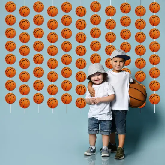 12 PCS Basketball Banners Basketball Happy Birthday Party Hanging Swirl Sport Party Garland Kit for Boys Kids Teenagers Men B-day Photo Prop Basketball Team Slam Dunk Birthday Baby Shower Party Decor {4}