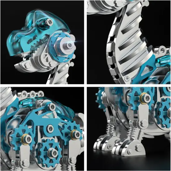 3D Metal Puzzles for Kids,3D Metal Model Kits Mechanical Dinosaur Model Brachiosaurus,Steel 3D Puzzles Stainless Steel Ornaments for Adults Home Decor {2}